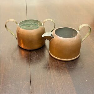 Vintage Coppercraft Guild, Taunton Massachusetts Cream Sugar Set